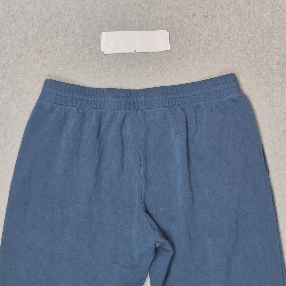 The North Face Men Activewear Pants L/G Blue Sweatpants Fleece Logo